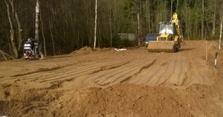 Отсыпка песком Зима, цена от 210 руб.